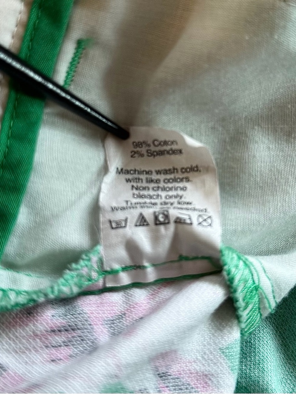 J. Crew Stretch Cropped Pants Womens Size 6 Floral Green Cotton Blend - Picture 6 of 9